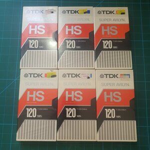 TDK Blank VHS Tapes x6 (New)